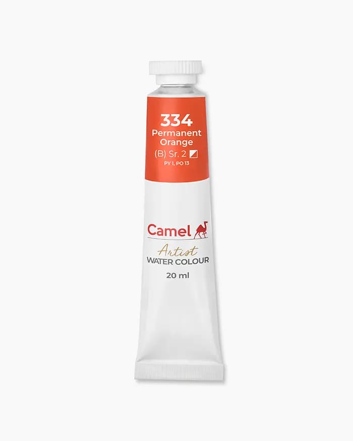 Camel Artist Water Colours Individual tube of Permanent Orange Sr 2 in 20 ml