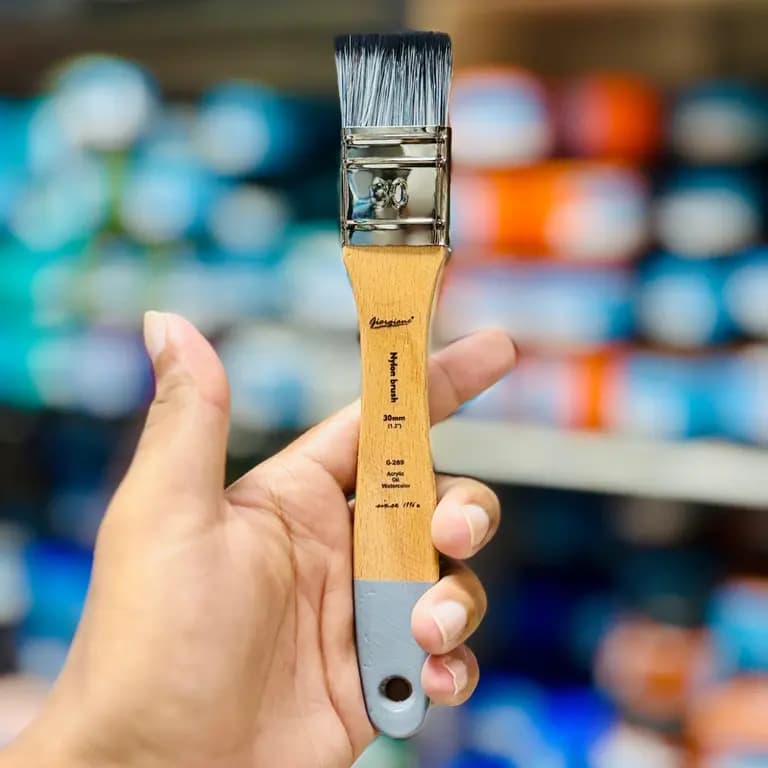 Giorgione Flat Head Nylon Soft Paint Brush Single 30mm