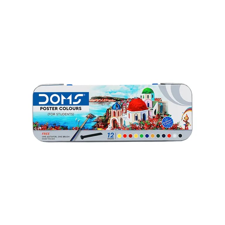 Doms Poster Colour 10ml 12 Shades (Students )