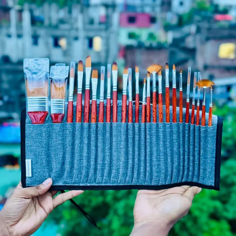 Giorgione Artist Nylon Hair Painting Brush Set 25Pcs G-CB25