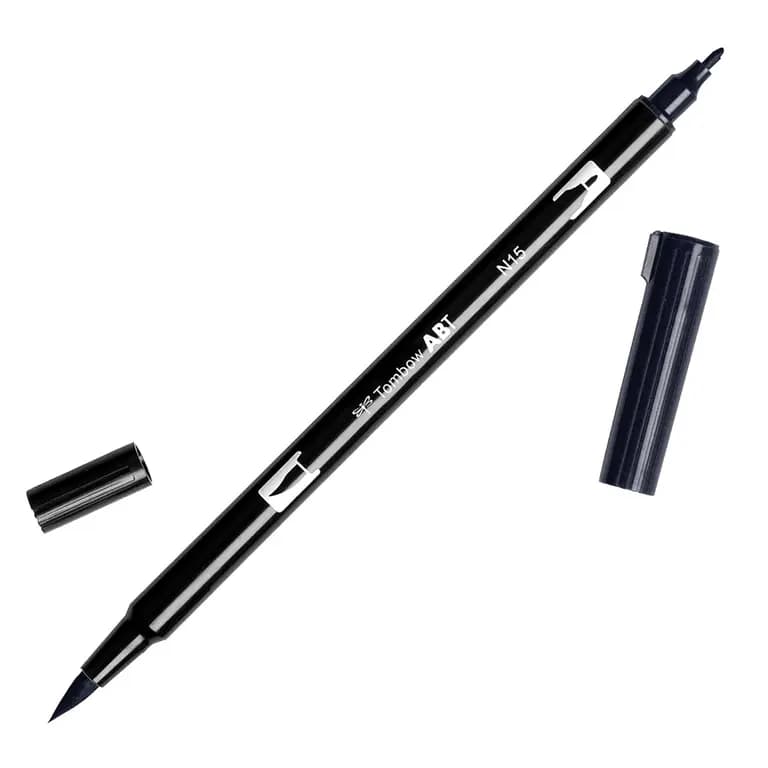 Tombow Dual Brush Pen,Abt,N15 (Ab-Tn15),Black