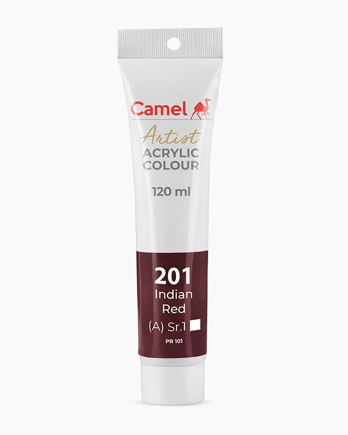 Camel Artist Acrylic Colours Individual tube of Indian Red Sr 1 in 120 ml