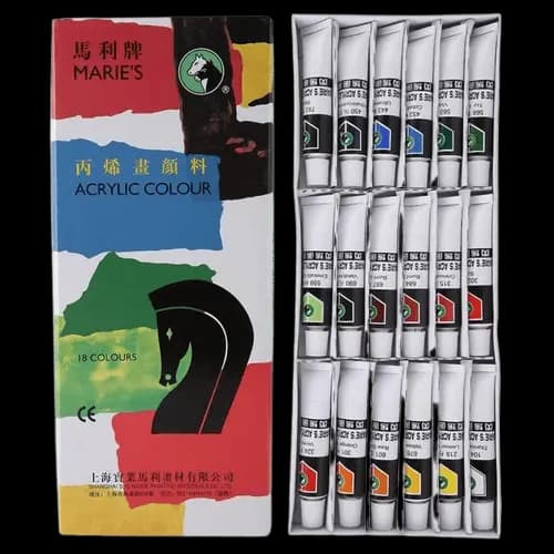 Maries Acrylic Colour Paint 12ml 18pc Set