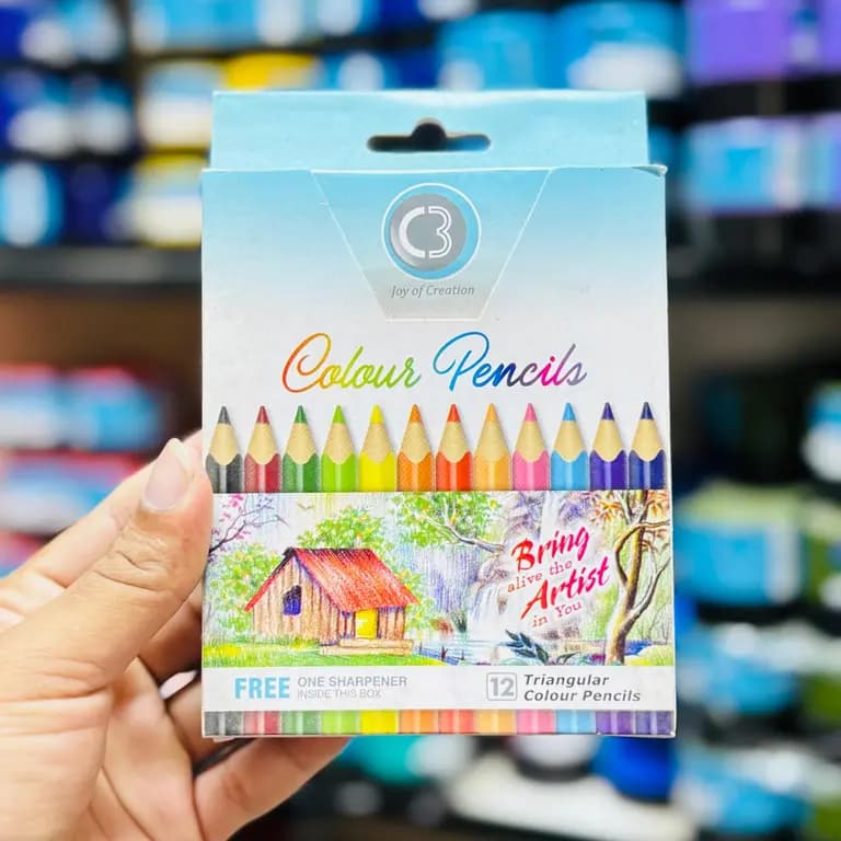 DOMS C3 Color Pencil Half Size 12 shade