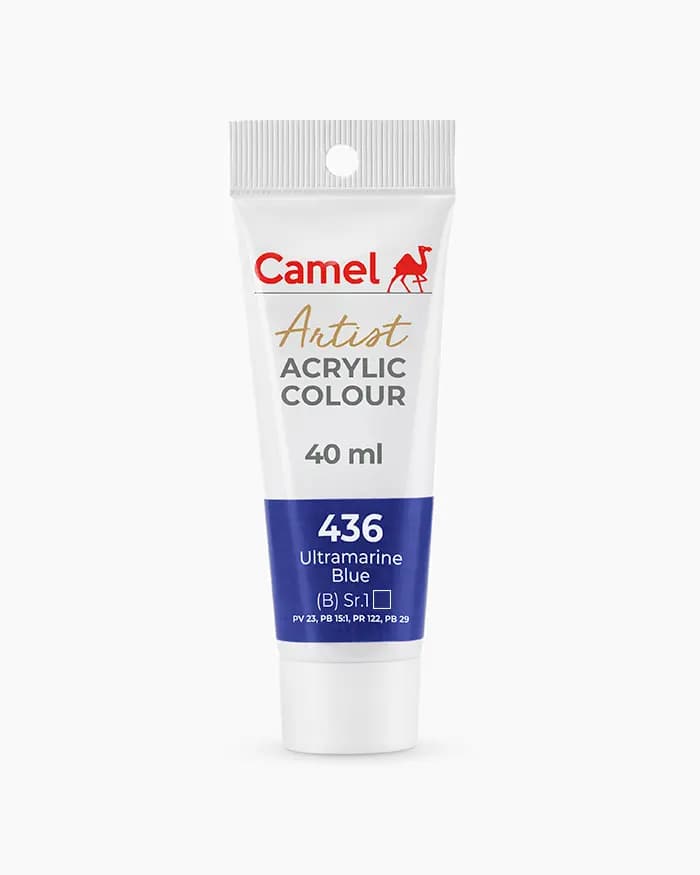 Camel Artist Acrylic Colours Individual tube of Ultramarine Blue Sr 1 in 40 ml